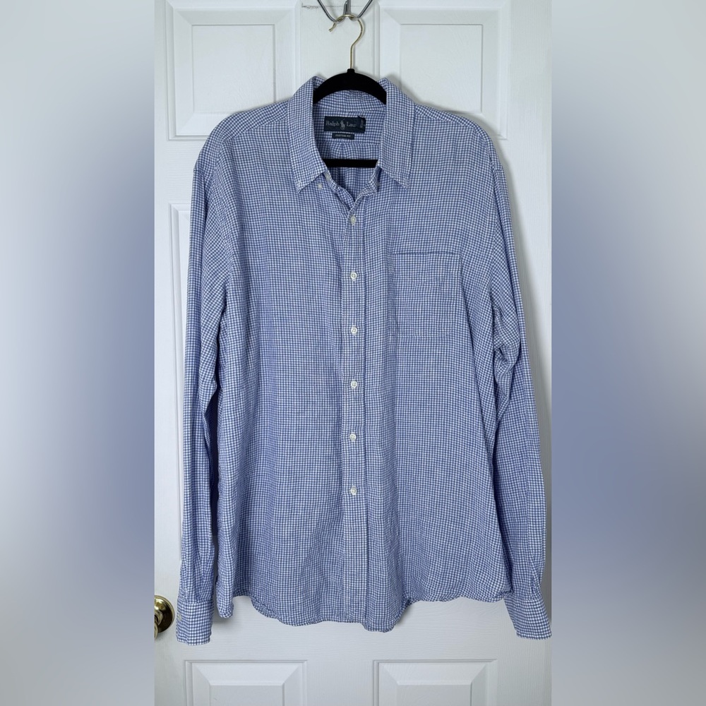Polo Ralph Lauren Button Up Shirt 100% Linen